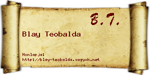 Blay Teobalda névjegykártya